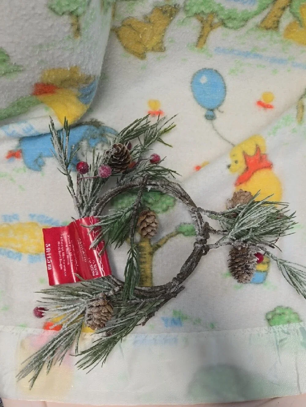 Nwt! 5ft. Decorative Pine & Berry Holiday Coiled Wreath Garland - Red Berries